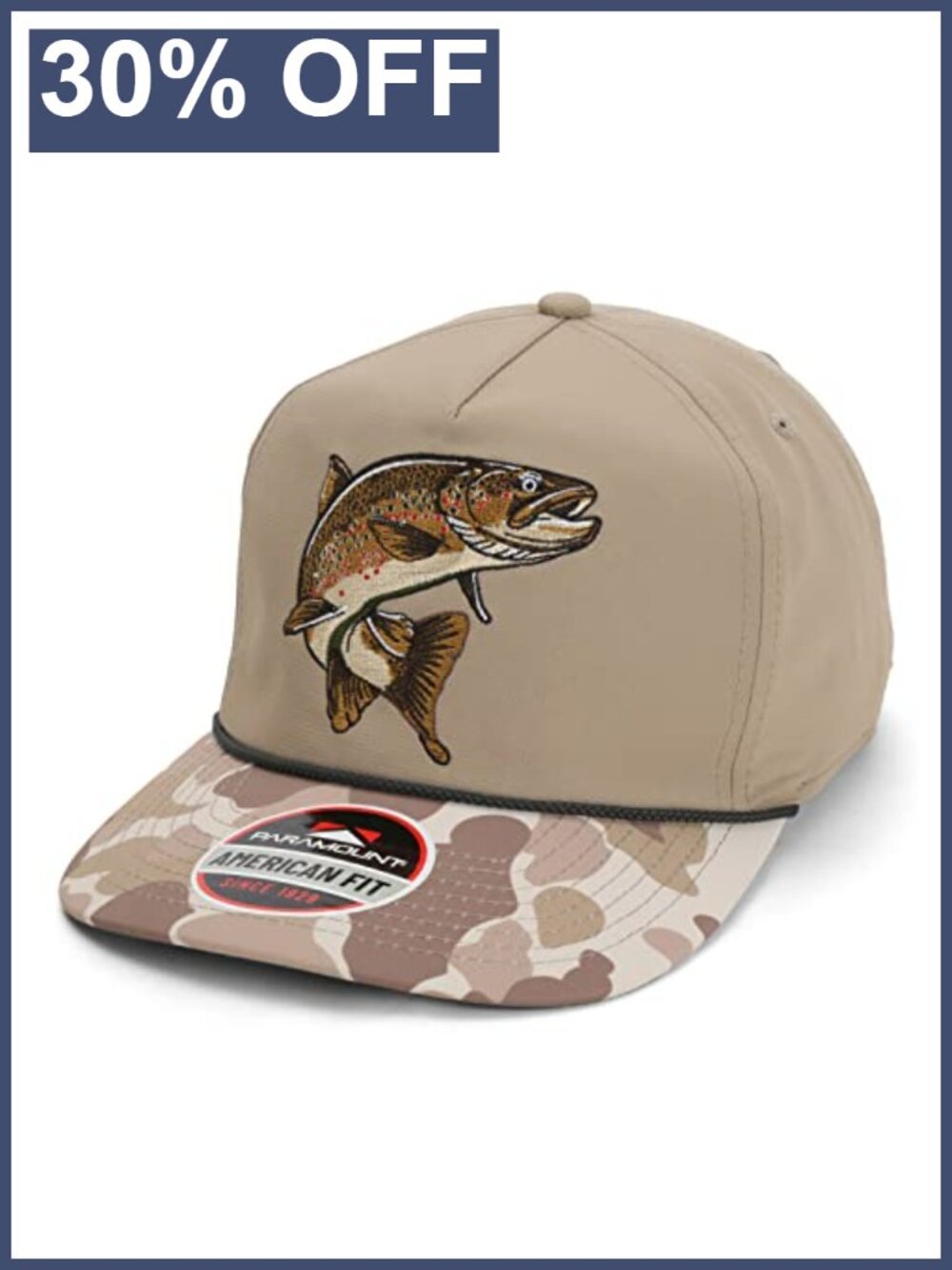Brown Trout Embroidered Trucker Baseball Cap Fishing Hunting Hat
